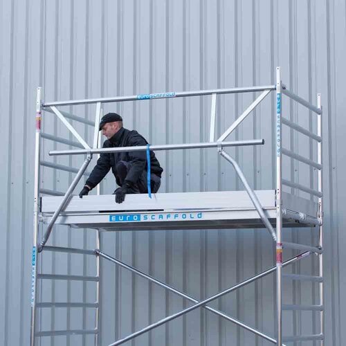 Euroscaffold Rolsteiger Professional 135 x 250 x 7,2m werkhoogte incl. dubbele voorloopleuning