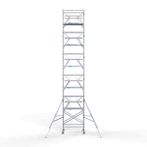 Euroscaffold Rolsteiger Professional 135 x 190 x 12,2m werkhoogte incl. dubbele voorloopleuning