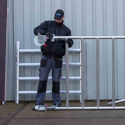 Euroscaffold Rolsteiger Professional 135 x 190 x 12,2m werkhoogte incl. dubbele voorloopleuning