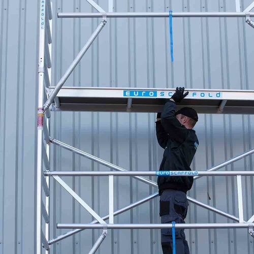 Euroscaffold Rolsteiger Professional 135 x 190 x 12,2m werkhoogte incl. dubbele voorloopleuning
