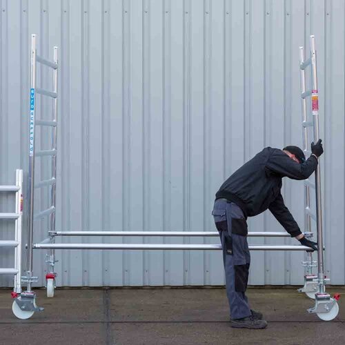 Euroscaffold Rolsteiger Professional 135 x 190 x 4,2m werkhoogte incl. dubbele voorloopleuning
