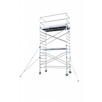Euroscaffold Aanhanger + Rolsteiger Professional 135 x 250 x 7,2m werkhoogte + enkele voorloopleuning