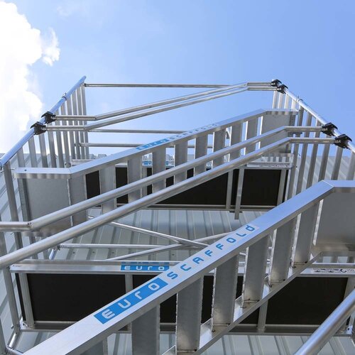 Euroscaffold Trappentoren 135 x 250 x 10,2m werkhoogte