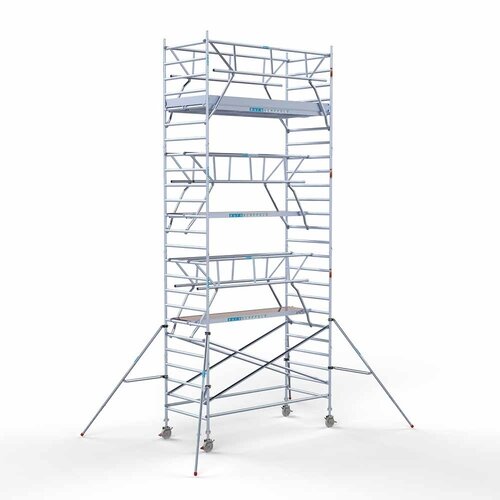 Euroscaffold Rolsteiger Professional 135 x 305 x 8,2m incl. lichtgewicht platform + dubbele voorloopleuning