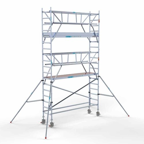 Euroscaffold Rolsteiger Professional 75 x 305 x 6,2m incl. lichtgewicht platform + dubbele voorloopleuning