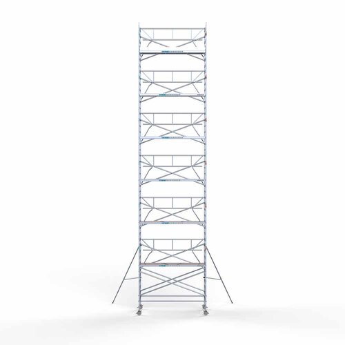Euroscaffold Rolsteiger Professional 135 x 305 x 14,2m werkhoogte incl. lichtgewicht platform + enkele voorloopleuning