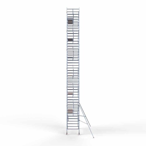 Euroscaffold Rolsteiger Professional 135 x 305 x 14,2m werkhoogte incl. lichtgewicht platform + enkele voorloopleuning