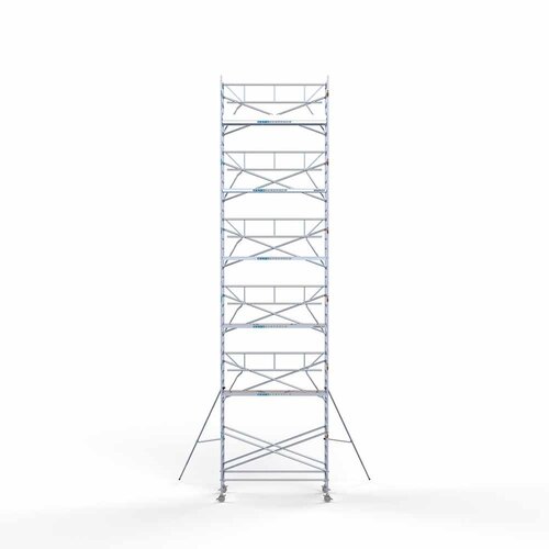 Euroscaffold Rolsteiger Professional 135 x 305 x 13,2m werkhoogte incl. lichtgewicht platform + enkele voorloopleuning
