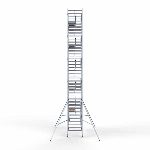 Euroscaffold Rolsteiger Professional 135 x 305 x 12,2m werkhoogte incl. lichtgewicht platform + enkele voorloopleuning