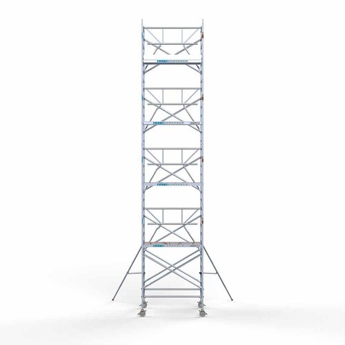 Euroscaffold Rolsteiger Professional 135 x 190 x 10,2m werkhoogte incl. lichtgewicht platform + enkele voorloopleuning