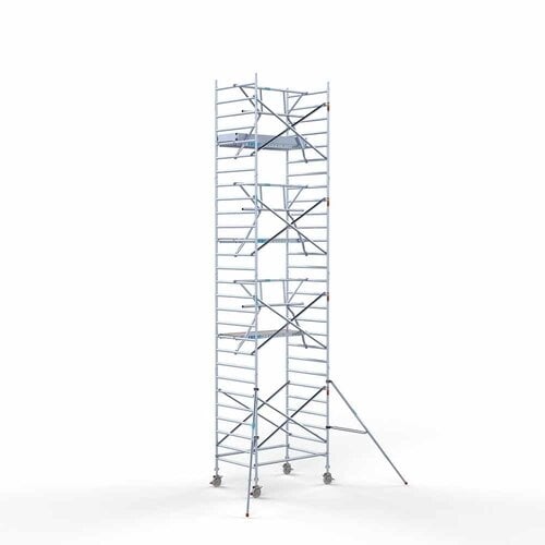 Euroscaffold Rolsteiger Professional 135 x 190 x 9,2m werkhoogte incl. lichtgewicht platform + enkele voorloopleuning