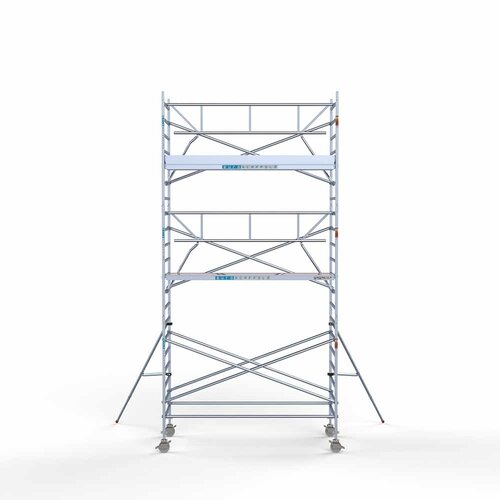 Euroscaffold Rolsteiger Professional 135 x 305 x 7,2m werkhoogte incl. lichtgewicht platform + enkele voorloopleuning