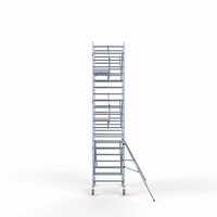 Euroscaffold Rolsteiger Professional 135 x 190 x 7,2m werkhoogte incl. lichtgewicht platform + enkele voorloopleuning