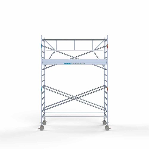 Euroscaffold Rolsteiger Professional met enkele voorloopleuning 135 x 305 x 5,2m met lichtgewicht platform