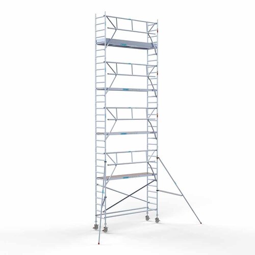 Euroscaffold Rolsteiger Professional 75 x 305 x 10,2m werkhoogte incl. lichtgewicht platform + enkele voorloopleuning