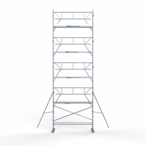 Euroscaffold Rolsteiger Professional 75 x 305 x 10,2m werkhoogte incl. lichtgewicht platform + enkele voorloopleuning