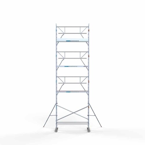 Euroscaffold Rolsteiger Professional 75 x 250 x 9,2m werkhoogte incl. lichtgewicht platform + enkele voorloopleuning
