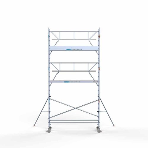 Euroscaffold Rolsteiger Professional 75 x 305 x 7,2m werkhoogte incl. lichtgewicht platform + enkele voorloopleuning