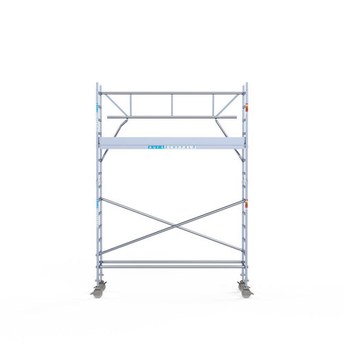 Euroscaffold Rolsteiger Professional 75 x 305 x 5,2m werkhoogte incl. lichtgewicht platform + enkele voorloopleuning