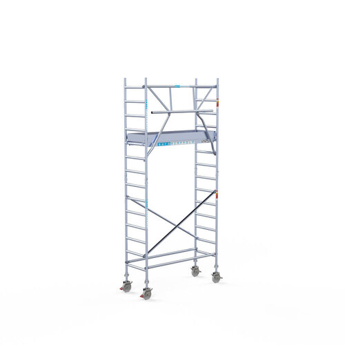 Euroscaffold Rolsteiger Professional 75 x 190 x 5,2m werkhoogte incl. lichtgewicht platform + enkele voorloopleuning