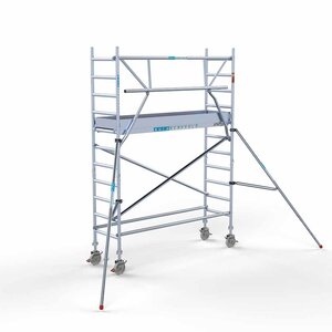 Euroscaffold Rolsteiger Professional 75 x 250 x 4,2m incl. lichtgewicht platform + enkele voorloopleuning Euroscaffold Rolsteiger Professional 75 x 250 x 4,2m incl. lichtgewicht platform + enkele voorloopleuning
