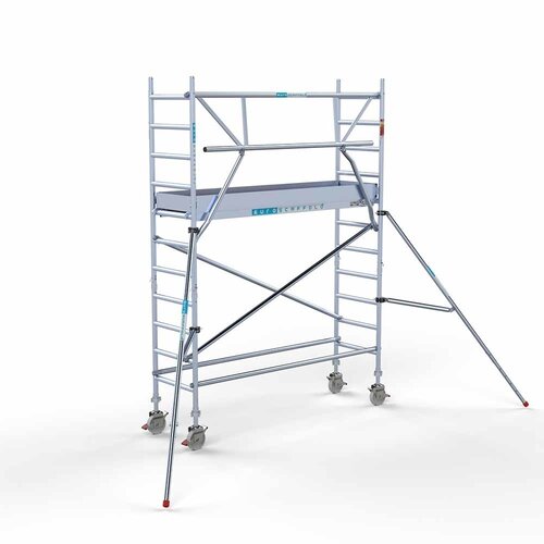Euroscaffold Rolsteiger Professional 75 x 250 x 4,2m incl. lichtgewicht platform + enkele voorloopleuning