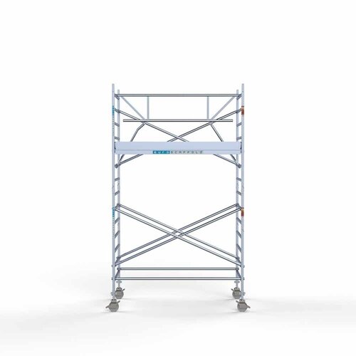 Euroscaffold Rolsteiger Professional met enkele voorloopleuning 135 x 250 x 5,2 meter werkhoogte