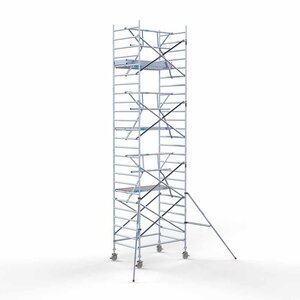 Euroscaffold Rolsteiger Professional 135 x 190 x 8,2m werkhoogte + enkele voorloopleuning Euroscaffold Rolsteiger Professional 135 x 190 x 8,2m werkhoogte + enkele voorloopleuning