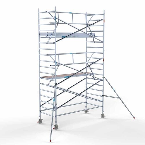 Euroscaffold Rolsteiger Professional met enkele voorloopleuning 135 x 305 x 6,2 m werkhoogte