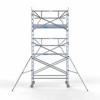 Euroscaffold Rolsteiger Professional met enkele voorloopleuning 135 x 250 x 6,2m werkhoogte