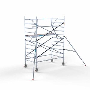 Euroscaffold Rolsteiger Professional met enkele voorloopleuning 135 x 250 x 4,2 meter werkhoogte Euroscaffold Rolsteiger Professional met enkele voorloopleuning 135 x 250 x 4,2 meter werkhoogte