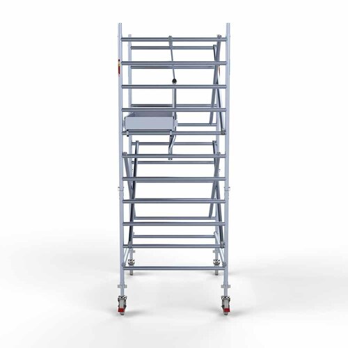 Euroscaffold Rolsteiger Professional met enkele voorloopleuning 135 x 190 x 4,2 m werkhoogte