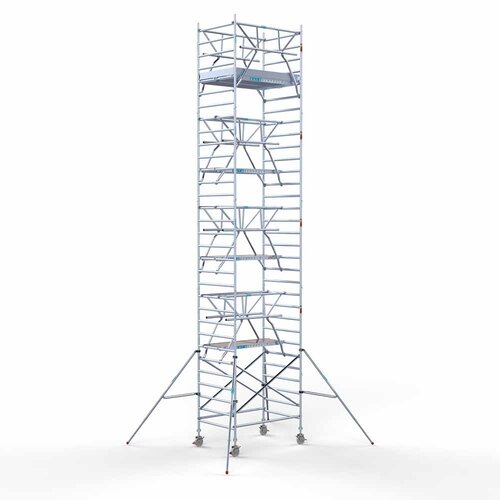 Euroscaffold Rolsteiger Voorloopleuning Dubbel 135 x 190 x 10,2 meter werkhoogte