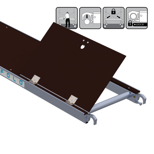Euroscaffold Euro rolsteiger 135 x 250 x 6,2m werkhoogte