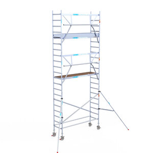 Euroscaffold Euroscaffold Euro 75x250x7,2m werkhoogte enkele voorloopleuning Euroscaffold Euro 75x250x7,2m werkhoogte enkele voorloopleuning