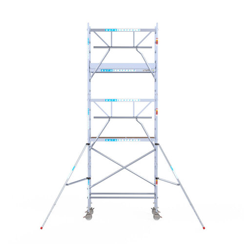 Euroscaffold Euroscaffold Euro 75x190x6,2m werkhoogte carbon vloer enkele voorloopleuning