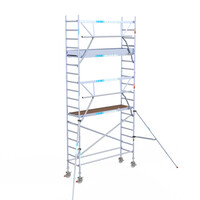 Euroscaffold Euroscaffold Euro 75x250x6,2m werkhoogte carbon vloer enkele voorloopleuning Euroscaffold Euroscaffold Euro 75x250x6,2m werkhoogte carbon vloer enkele voorloopleuning