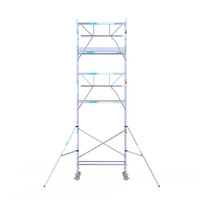 Euroscaffold Euroscaffold Euro 75x190x7,2m werkhoogte carbon vloer enkele voorloopleuning