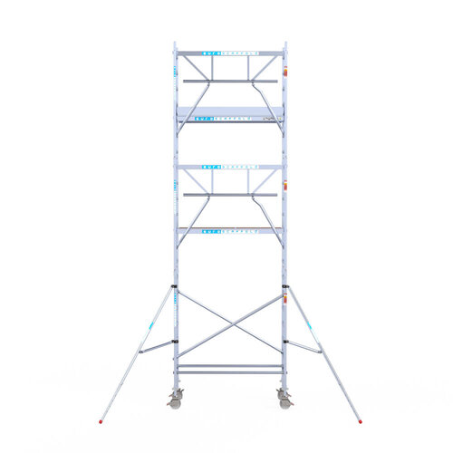 Euroscaffold Euroscaffold Euro 75x190x7,2m werkhoogte carbon vloer enkele voorloopleuning