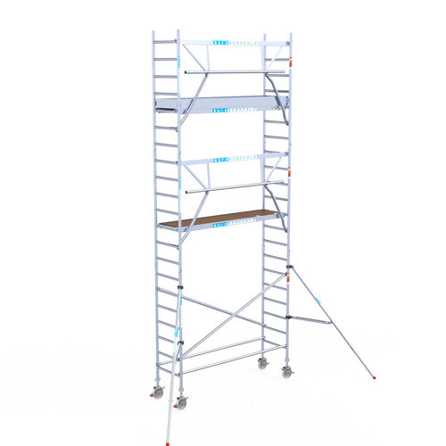 Euroscaffold Euroscaffold Euro 75x250x7,2m werkhoogte carbon vloer enkele voorloopleuning