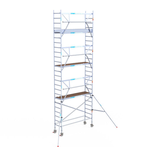 Euroscaffold Euroscaffold Euro 75x250x8,2m werkhoogte carbon vloer enkele voorloopleuning