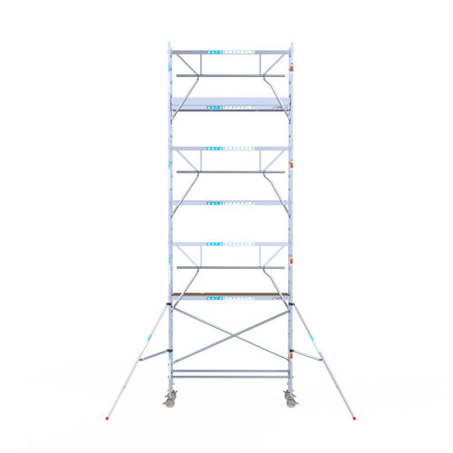 Euroscaffold Euroscaffold Euro 75x250x8,2m werkhoogte carbon vloer enkele voorloopleuning