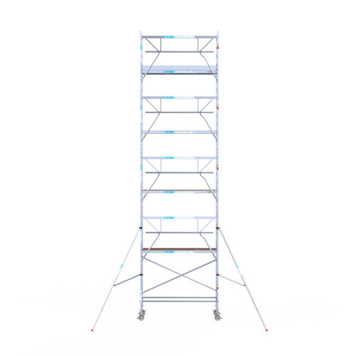 Euroscaffold Euroscaffold Euro 75x250x10,2m werkhoogte carbon vloer enkele voorloopleuning