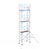 Euroscaffold Euroscaffold Euro 90x190x8,2m werkhoogte carbon vloer enkele voorloopleuning