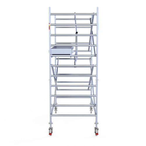 Euroscaffold Euroscaffold Euro 135x250x4,2m werkhoogte carbon vloer enkele voorloopleuning