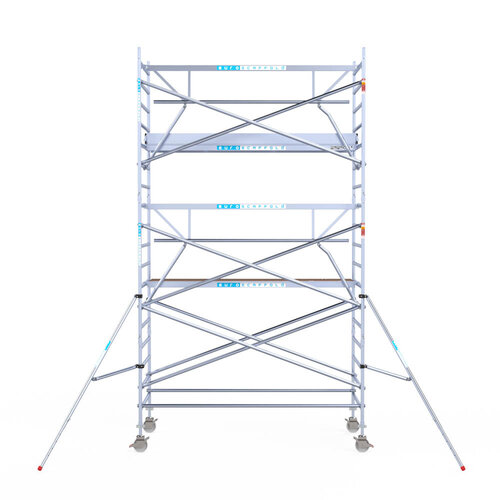 Euroscaffold Euroscaffold Euro 135x305x6,2m werkhoogte carbon vloer enkele voorloopleuning
