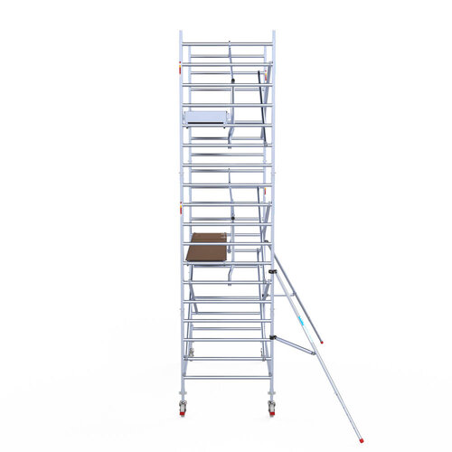 Euroscaffold Euroscaffold Euro 135x305x6,2m werkhoogte carbon vloer enkele voorloopleuning