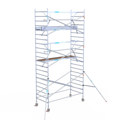 Euroscaffold Euroscaffold Euro 135x305x7,2m werkhoogte carbon vloer enkele voorloopleuning