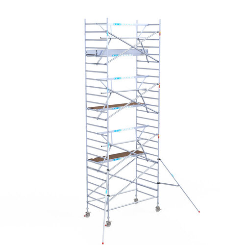 Euroscaffold Euroscaffold Euro 135x250x8,2m werkhoogte carbon vloer enkele voorloopleuning