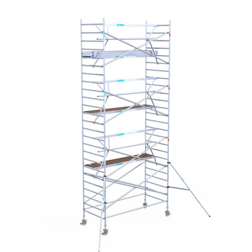 Euroscaffold Euroscaffold Euro 135x305x8,2m werkhoogte carbon vloer enkele voorloopleuning